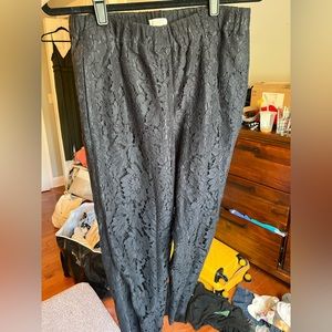 J crew black lace pants